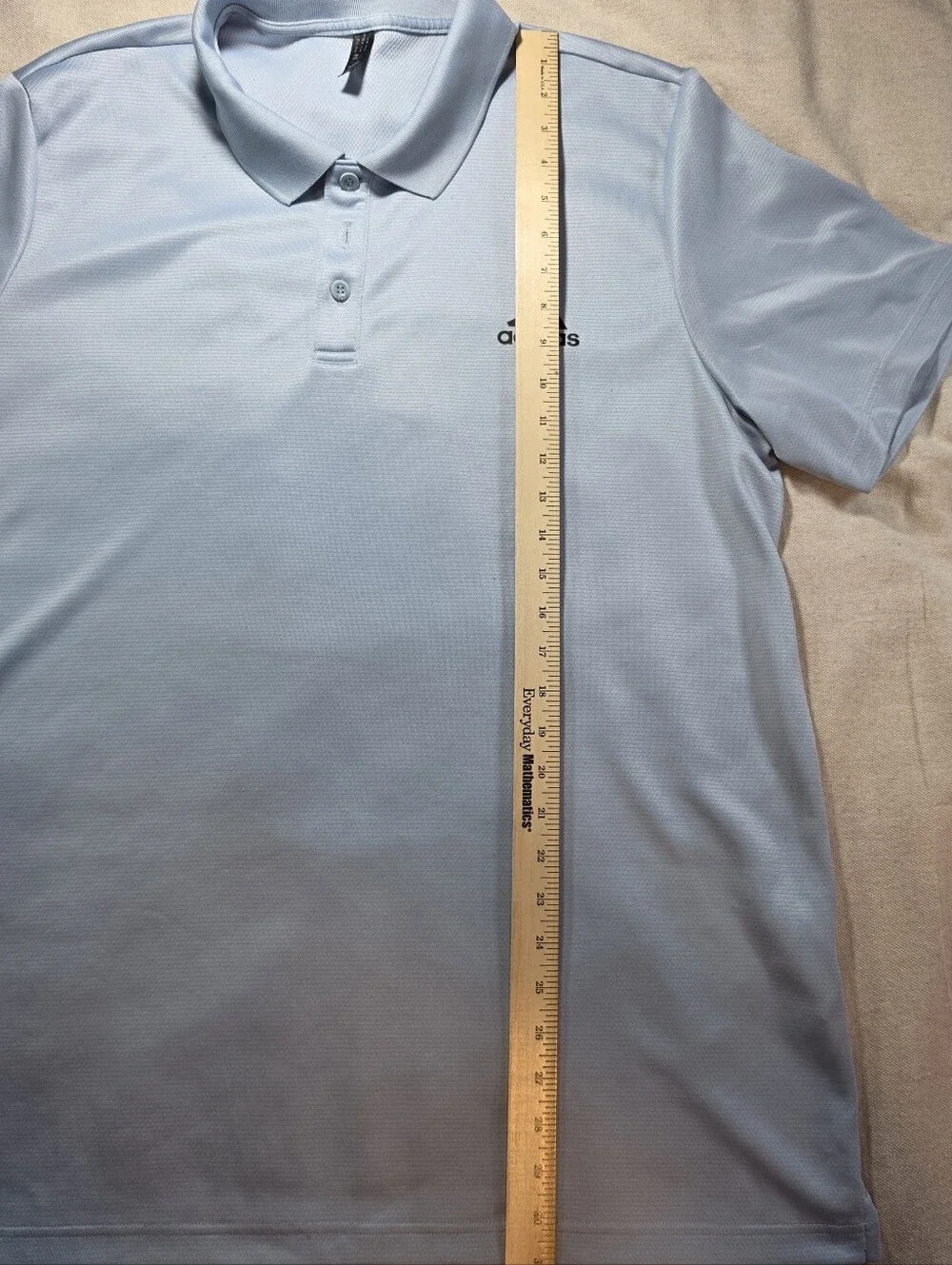adidas Light Blue Men's Athletic Polo with Logo